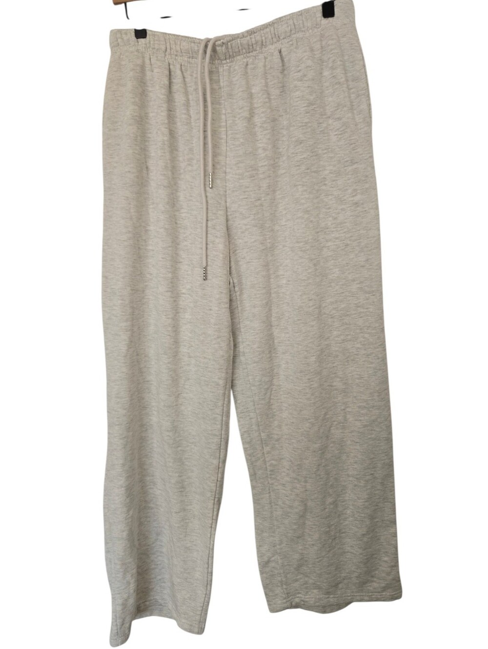 Sunday Retreat XL Gray Wide Leg Lounge Pants Drawstring Soft Casual - Picture 2 of 5